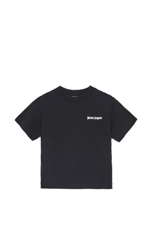 black fabric t-shirt PALM ANGELS KIDS | PBAA003S26JER002110